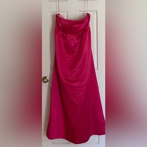 J crew Collection hot pink strapless satin gown size 14 NWT